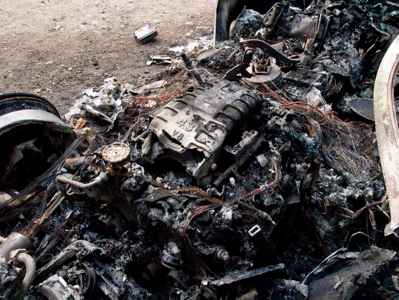 Illustration for article titled This Melted Aston Martin Looks Like A Work Of Art